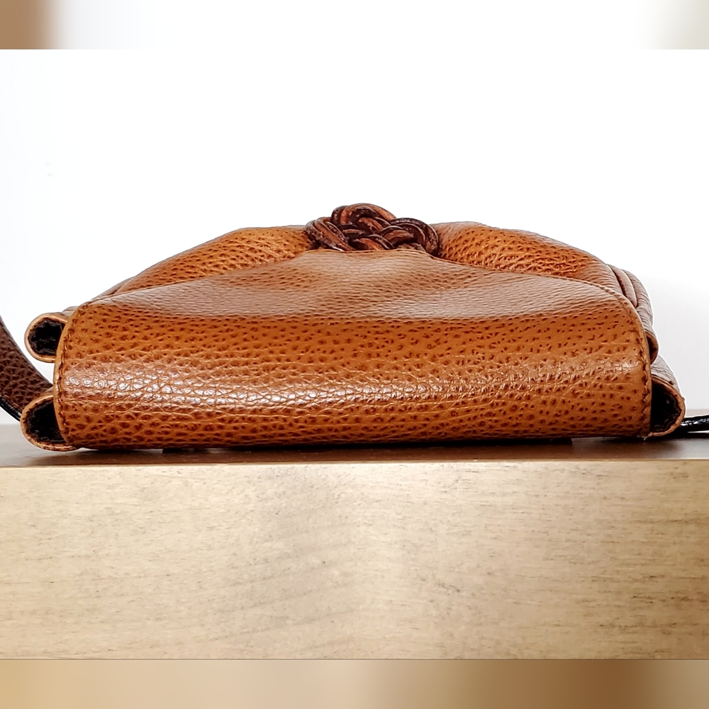 Desmo Italy Luxurious Leather Waist Belt Bag, Textured  British Brown Vtg, EUC - Picture 8 of 16